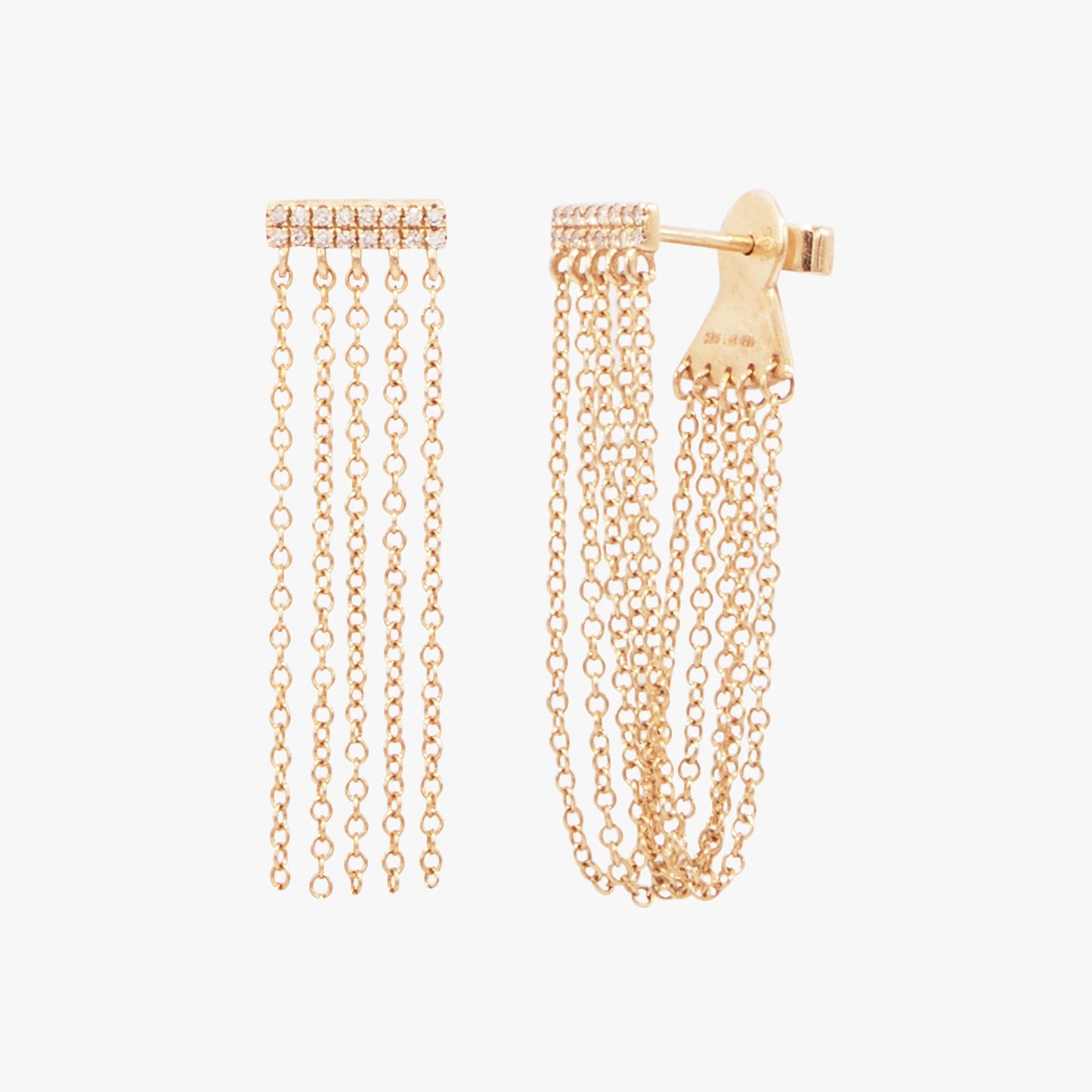 Bar chain earrings