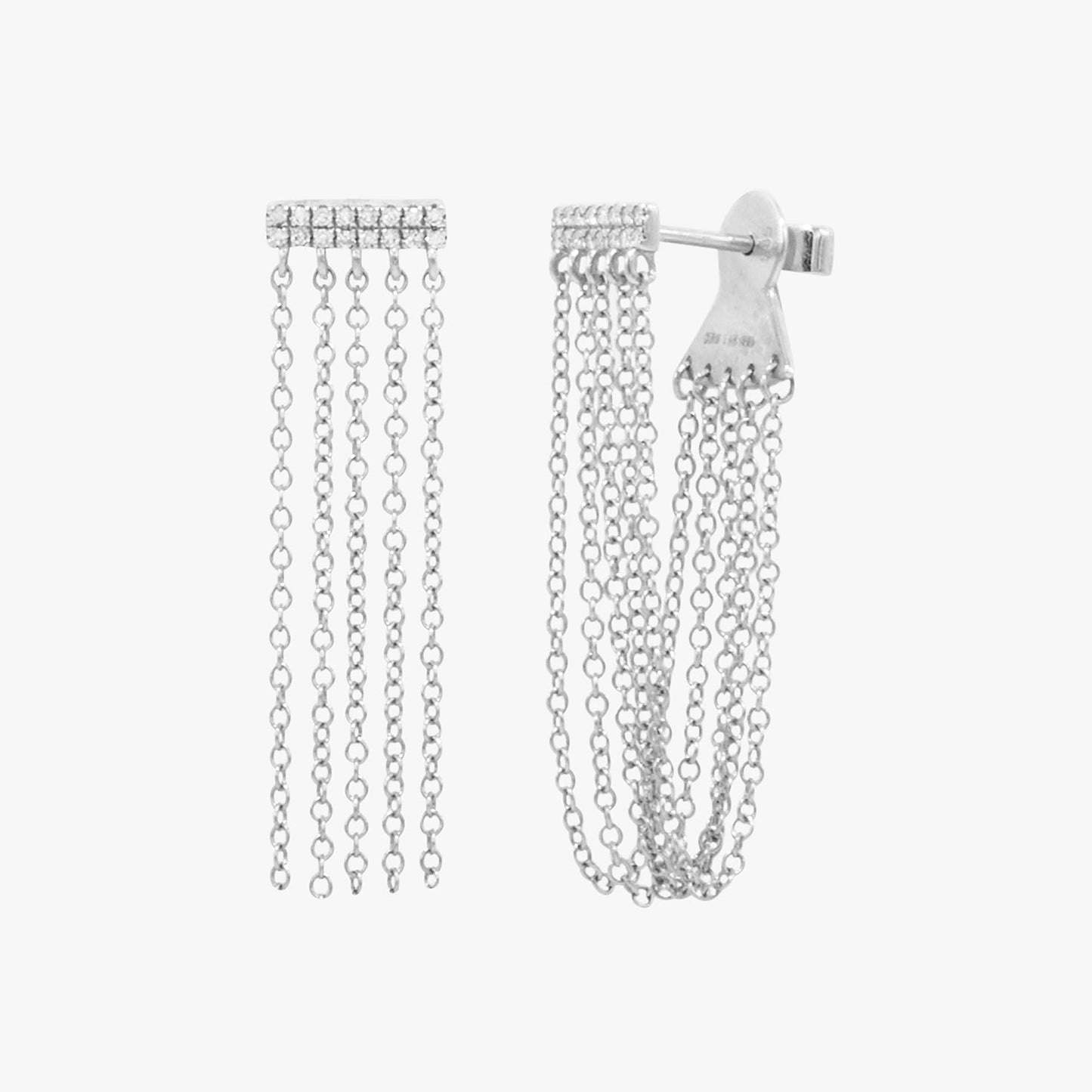 Bar chain earrings