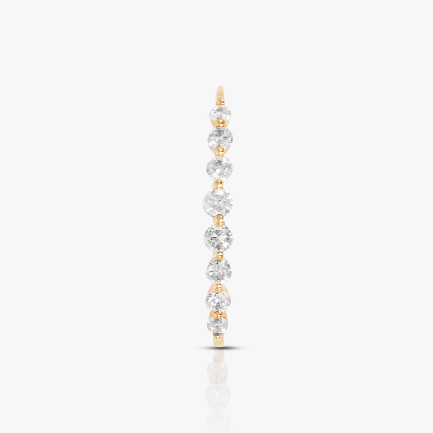 Curved Line Diamond Earring