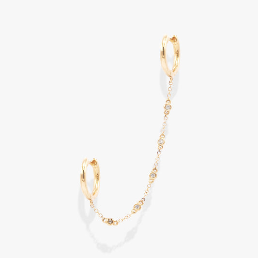 Hoop Earring with Diamonds