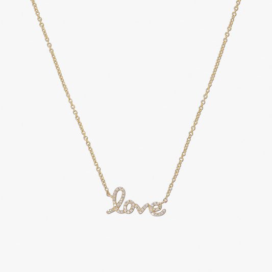 Love Cursive Necklace