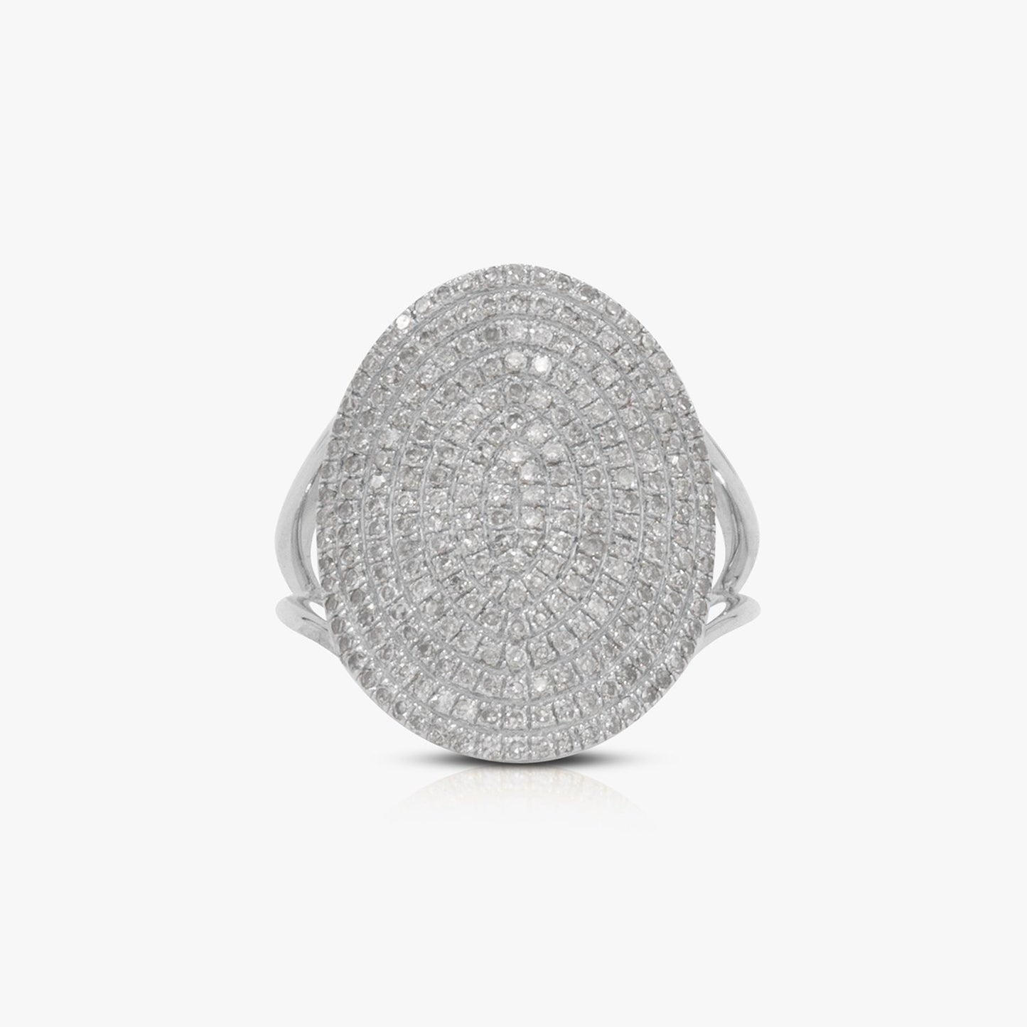 Oval Pave Ring - Pinky