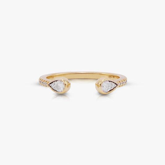 Pear Shape Open Ring