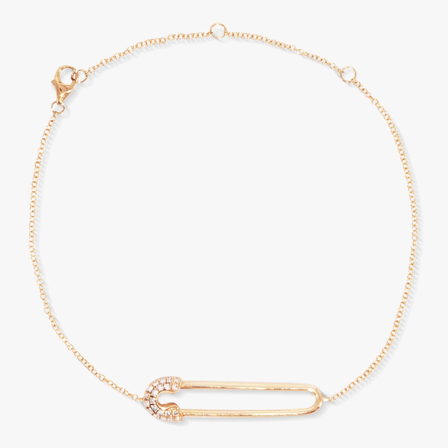 Safety pin bracelet